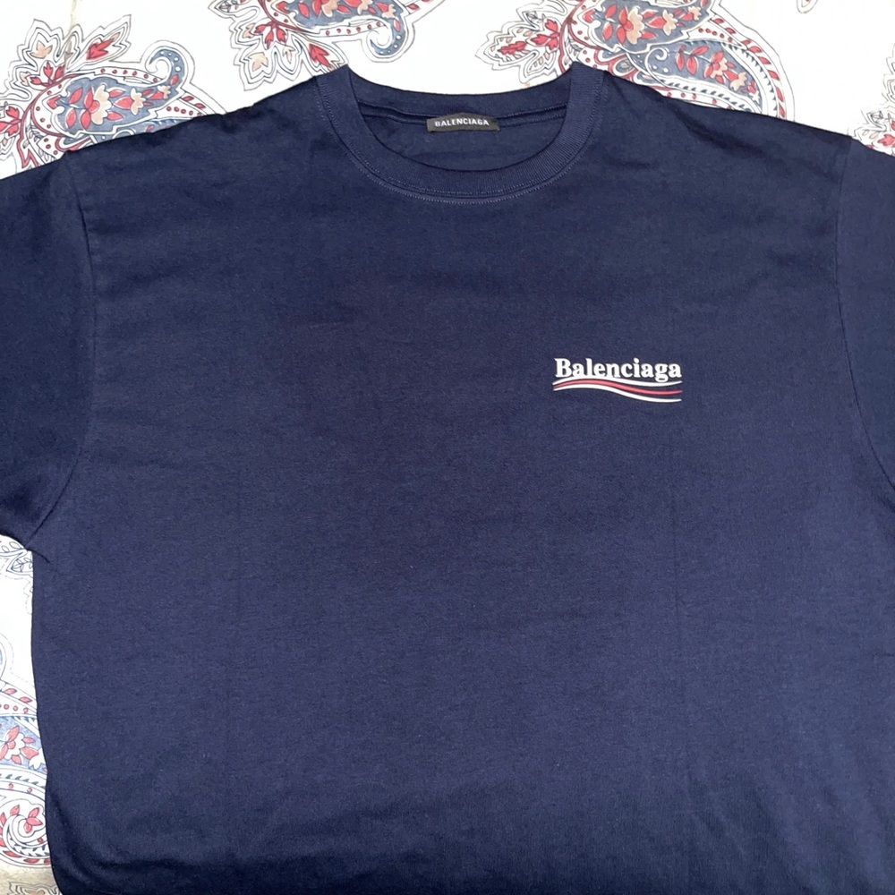 Balenciaga Campaign blue Tee. Size M